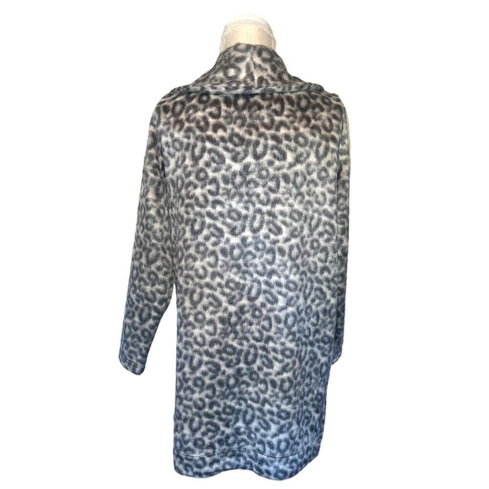 Anew Day Gray & Black Leopard Print Open Front Ja… - image 3